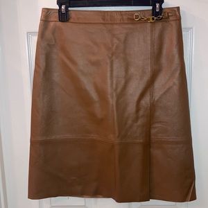 Genuine leather Tory Burch A line skirt
